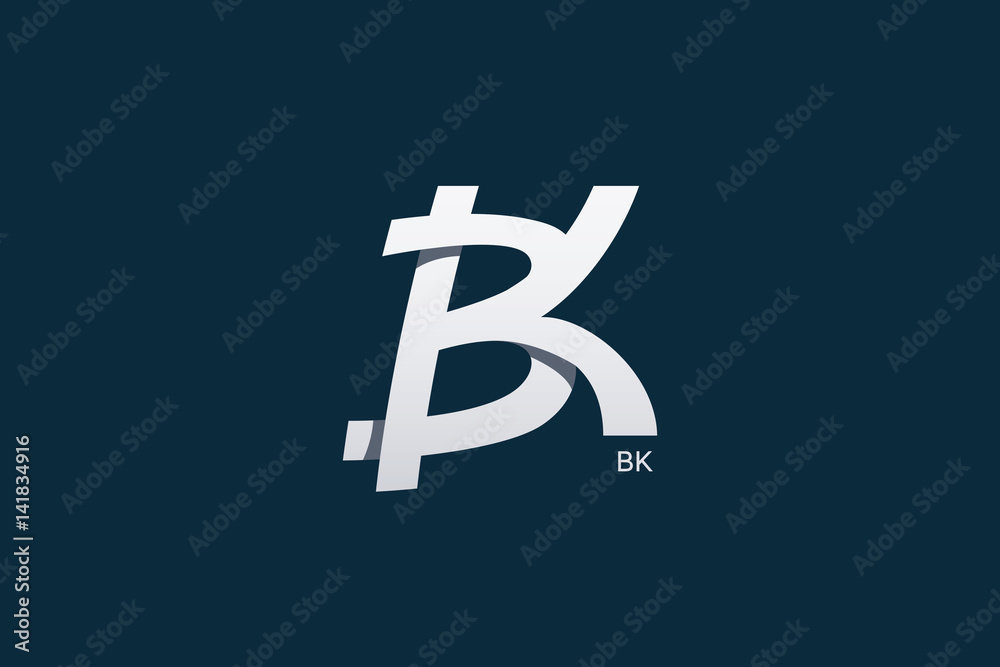 Letter B and K Monogram Logo Design Vector Letter B and K Monogram Logo Design Vector