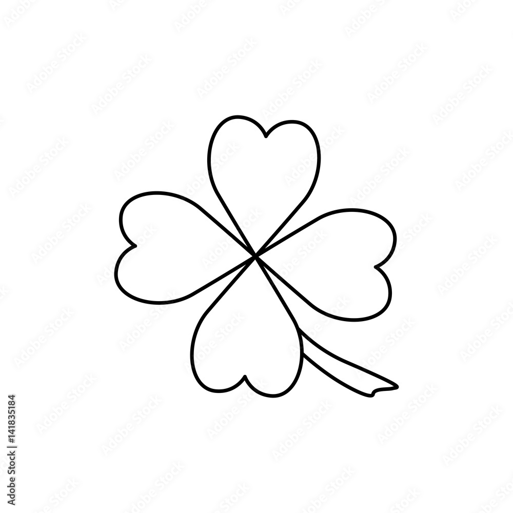 Clover luck leaf icon vector illustration graphic design Clover luck leaf icon vector illustration graphic design