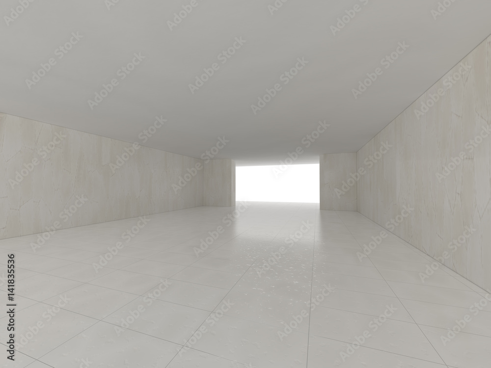 Obraz premium High definition empty white room. 3D rendering