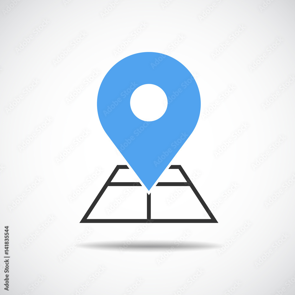 Map pointer icon isolated. Map pointer icon isolated.
