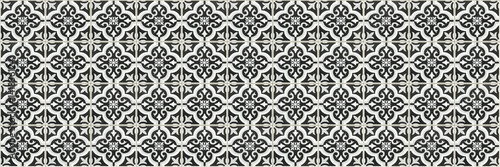 horizontal black and white ceramic tile texture for background and design