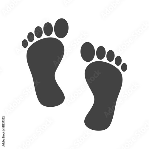 Foot vector isolated
