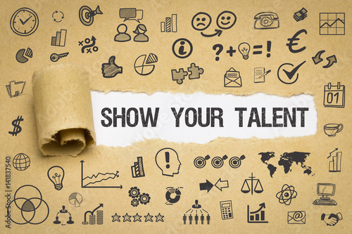 Show your Talent / Papier mit Symbole
