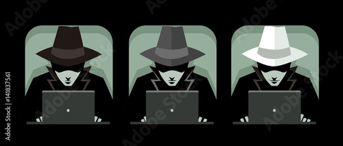 black hat grey hat and white hat hackers