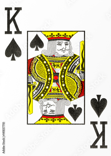 large index playing card king of spades