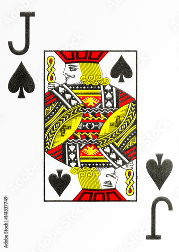 large index playing card jack of spades