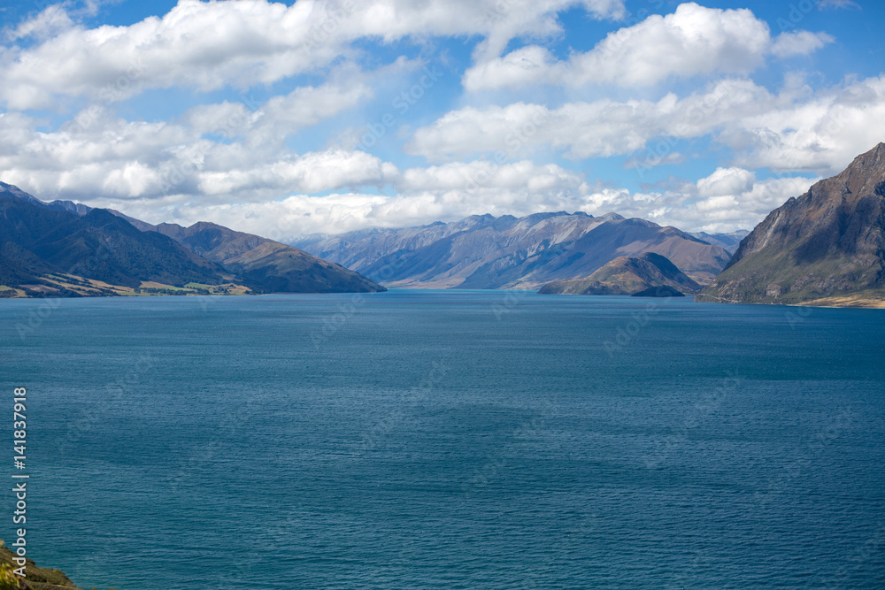 Beautiful lake in South Island, New Zealand
