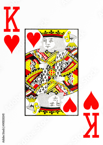 large index playing card king of hearts