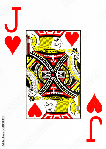 large index playing card jack of hearts