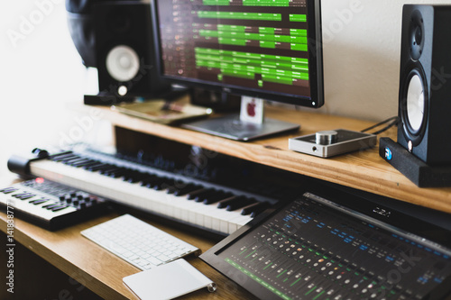 Obraz na płótnie Bedroom Music Studio Desk