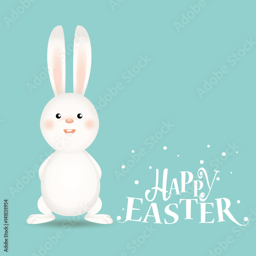 Happy easter background design. Happy easter cards with Easter bunnies. Vector illustration