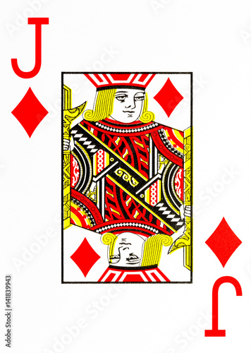 large index playing card jack of diamonds