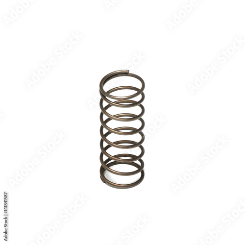 Metal spring isolated on white background