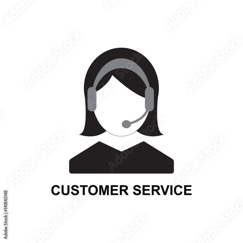 customer service icon isolated vector