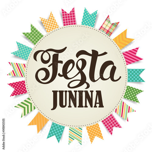 Festa Junina illustration. Vector banner. Latin American holiday. 