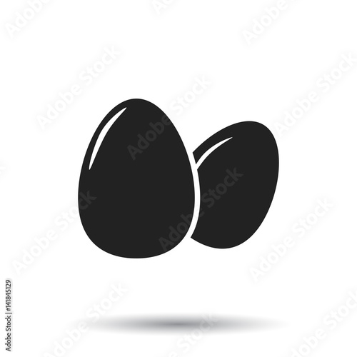 Egg Icon. Flat vector illustration on white background