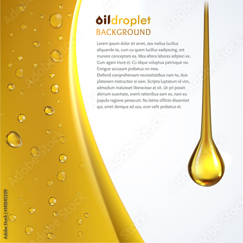 Obraz na płótnie Oily drop wave background w salonie