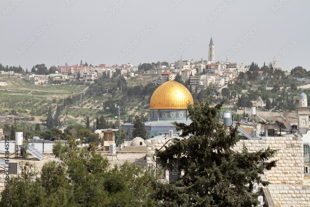 Dome of The Rock and Mount of Olives - Jerusalem - Israel