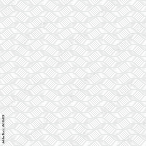 White wave pattern. Vector background. （和風背景、波型模様）
