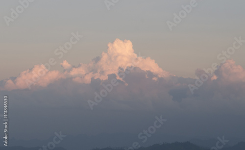 Cloud blue sky on the horiz...