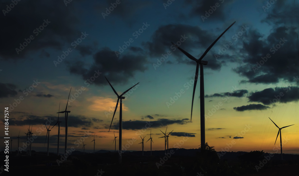 Obraz premium Wind turbine Khao Kho, Thailand