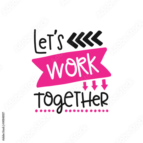 Vector poster with phrase decor elements