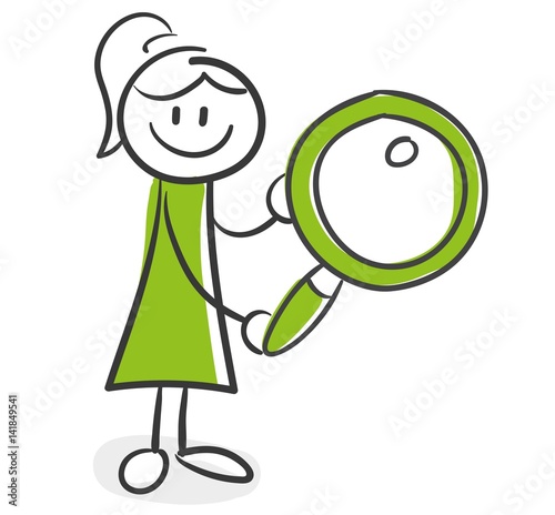 Stick Figure Series Green Woman / Lupe, Suche