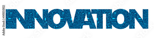 INNOVATION with Circuit Board pattern
