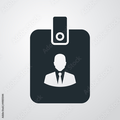 Icono plano identificacion vertical en fondo degradado