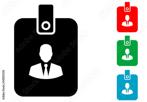 Icono plano identificacion vertical varios colores