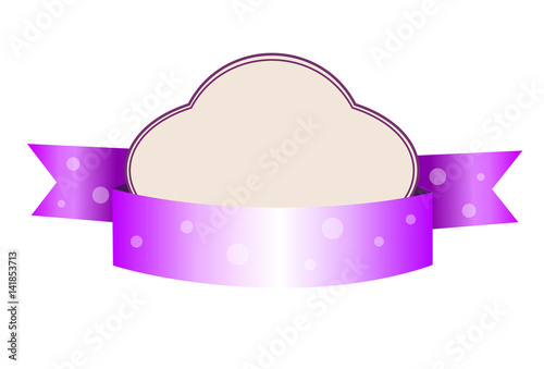 Cute violet tender baby style template wth banner