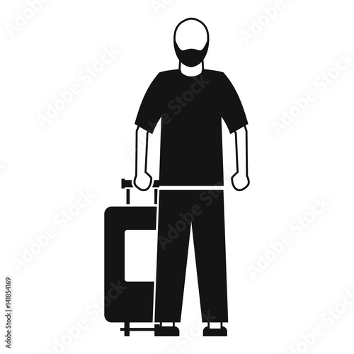 Arabic man icon, simple style