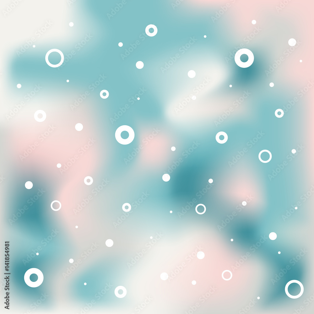 Abstract blur background with circles. Vector illustration