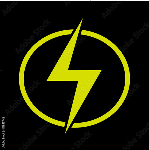 Bolt icon. Lightning symbol.