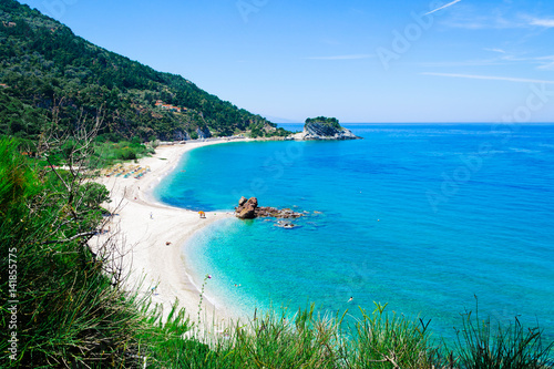 Beach Potami near the port Karlovassi on the aegean island Samos 