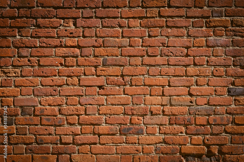 Fototapeta premium Background of old brick wall pattern texture.