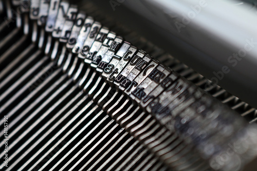 close-up/detail from a vintage typewriter