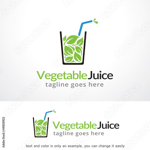 Vegetable Juice Logo Template Design Vector, Emblem, Design Concept, Creative Symbol, Icon