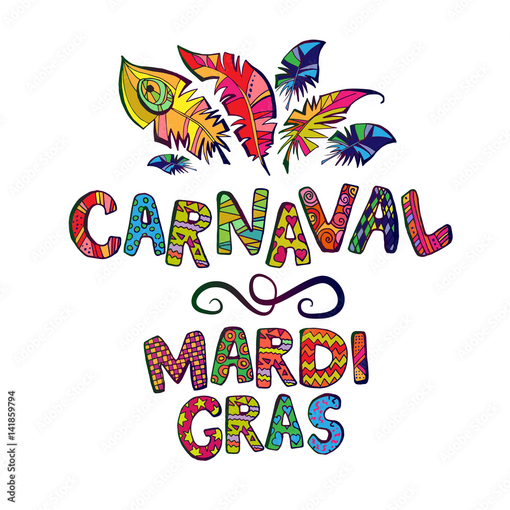 Obraz premium Carnaval and Mardi Gras logo