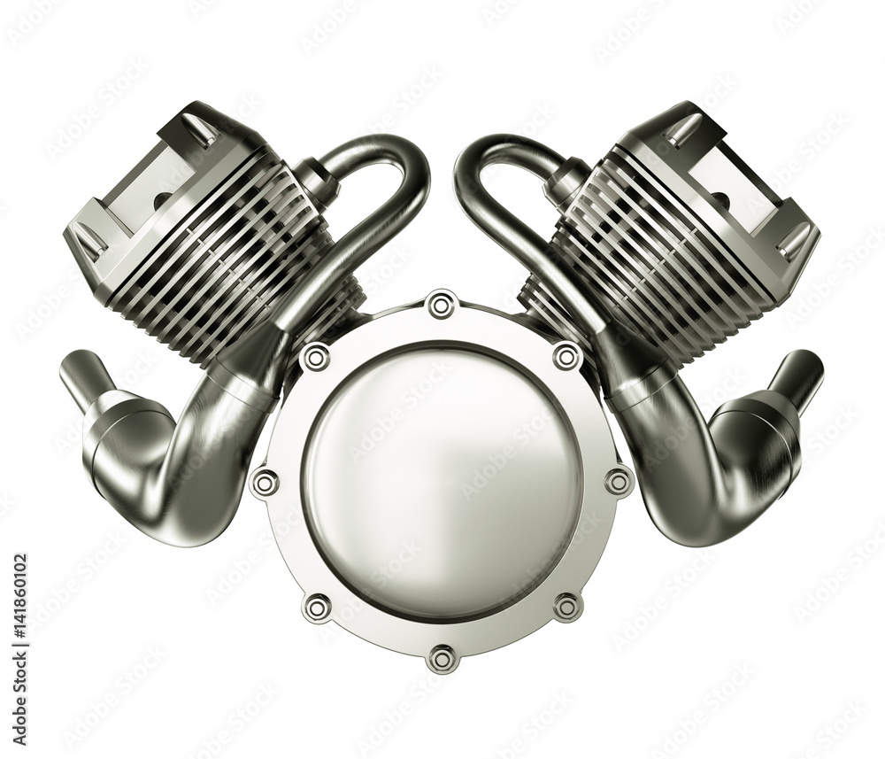 Abstract Engine Motor isolated on White Background. 3D illustration Abstract Engine Motor isolated on White Background. 3D illustration