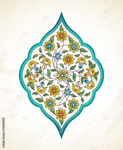 Vector decor, arabesque in Eastern style.