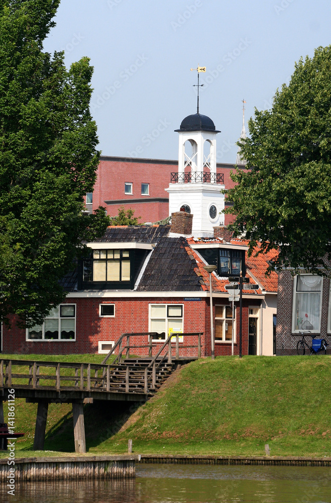 The tower of the city-hall of Dokkum