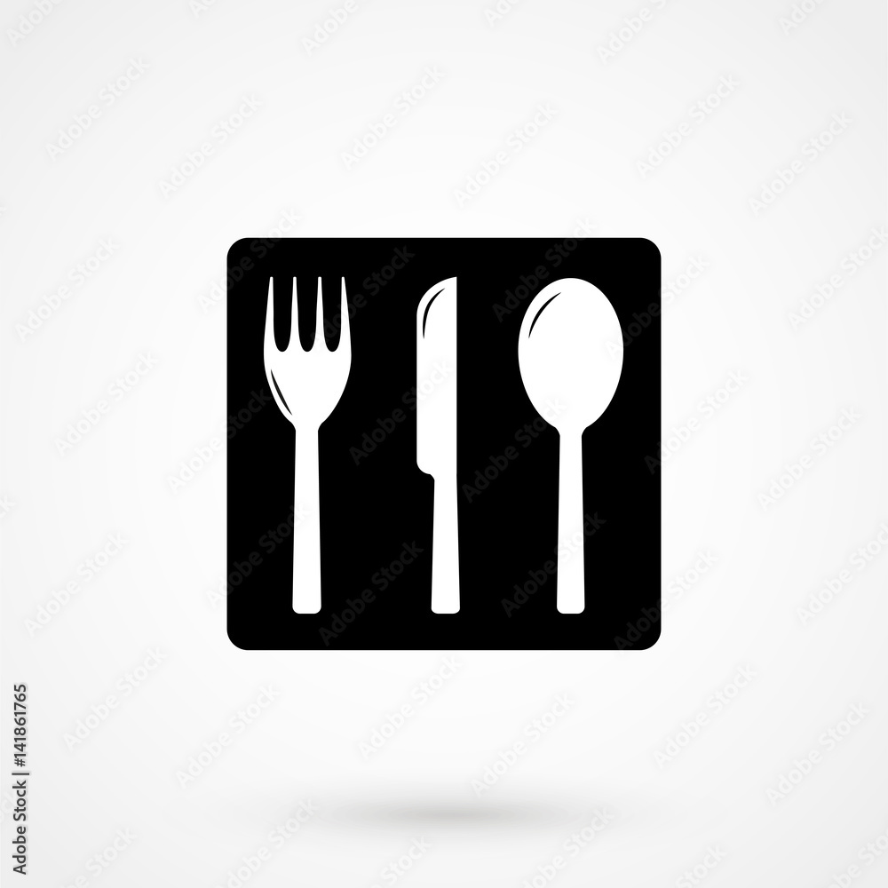 knife, fork and spoon icon. knife, fork and spoon icon.