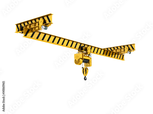 Wallpaper Mural overhead crane isolated on white background 3d Torontodigital.ca