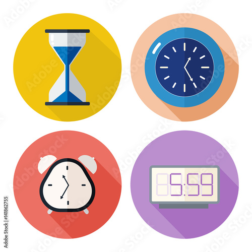 Set of time related icons