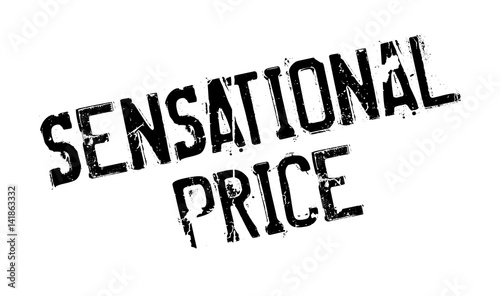 Sensational Price rubber stamp. Grunge design with dust scratches. Effects can be easily removed for a clean, crisp look. Color is easily changed.