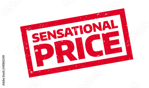 Sensational Price rubber stamp. Grunge design with dust scratches. Effects can be easily removed for a clean, crisp look. Color is easily changed.