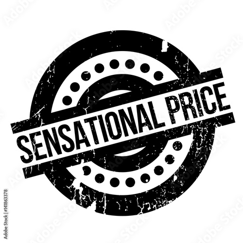Sensational Price rubber stamp. Grunge design with dust scratches. Effects can be easily removed for a clean, crisp look. Color is easily changed.