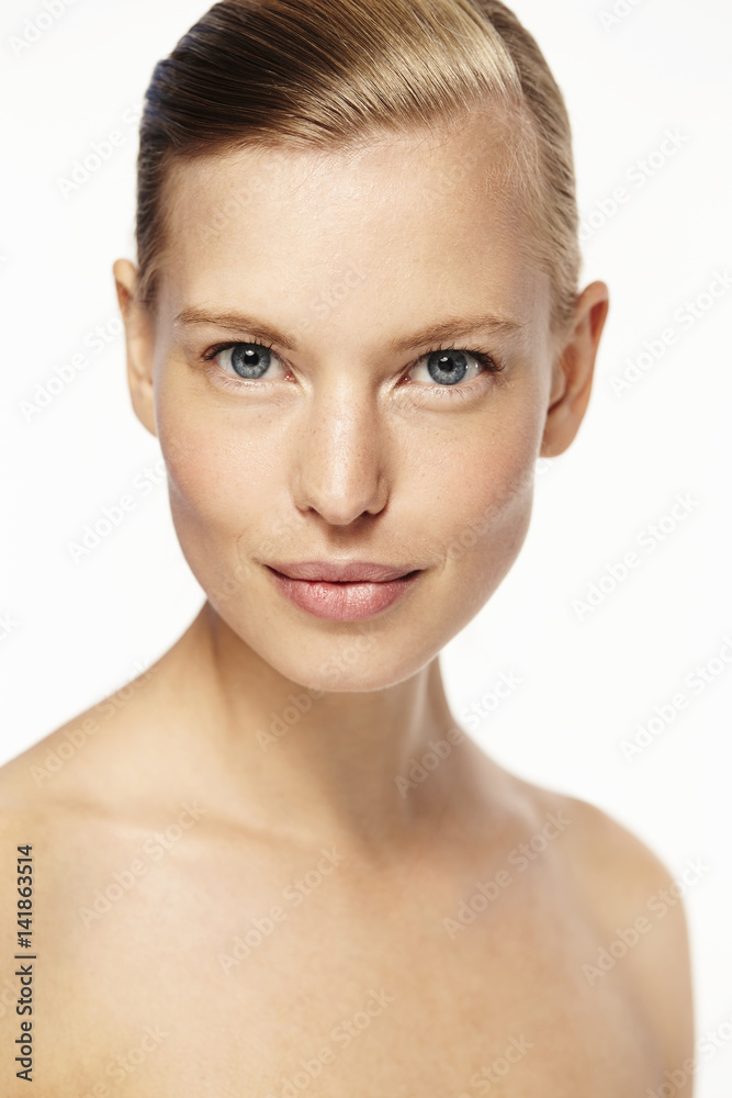 Gorgeous blue eyed blond on model, portrait Gorgeous blue eyed blond on model, portrait