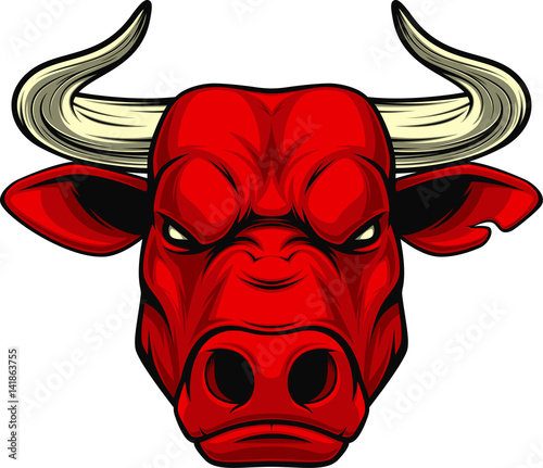 781204 Ferocious bull head